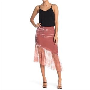 NWT free people asymmetrical midi skirt sz 2